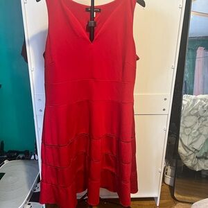 🔴Sharagano Vibrant Red Mini Dress